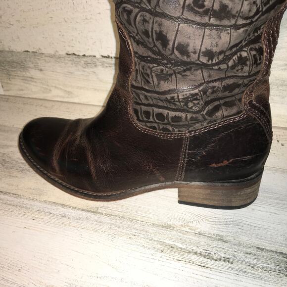 Spirit by Lucchese Bailey Riding Boot Womens 6 M Chocolate Brown Leather Tall - Picture 10 of 15